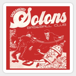 Defunct Sacramento Solons Baseball Team Sticker